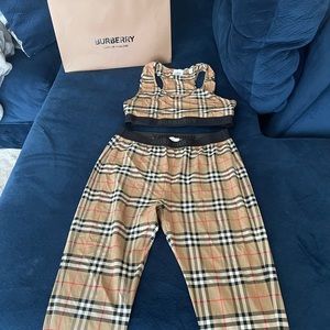 Authentic Burberry Vintage Check SportsBra and Leggings
